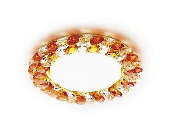 Встраиваемый точечный светильник G206 TI/G золото/янтарный GX53 Ambrella Light