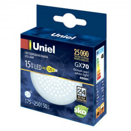 Лампа св/д T25 15W GX70  4000К Uniel