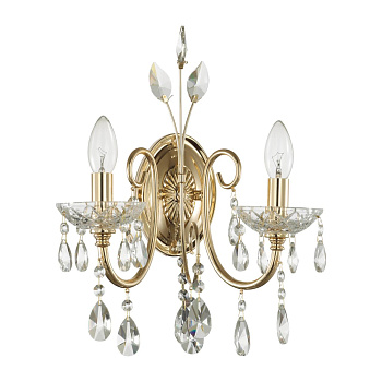 Бра E14 2*40W VERSIA золотой/хрусталь ODEON LIGHT