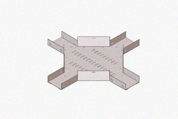 Лоток крестообразный замковый перфорированный КМЗ 200х80 УХЛ1, оцинкованный лист, S1,5
