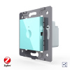 Одноклавишный проходной сенсорный выключатель ZigBee Module, цвет зеленый (механизм) Livolo