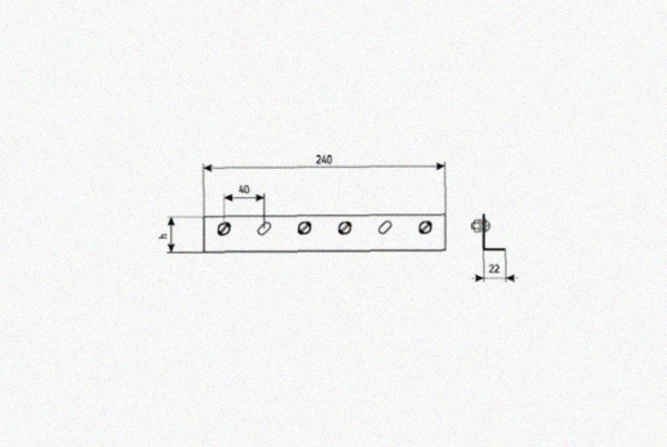 Соединитель лотковый замковый СЛЗх50х1,0 УХЛ1, горячее цинкование, S1,0