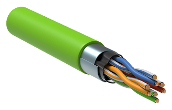 ITK Витая пара F/UTP кат.5E 4х2х24AWG solid LSZH нг(А)-HFLTx зеленый (305м)
