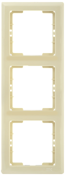 Рамка 3-местная вертикальная РВ-3-БК BOLERO кремовый IEK