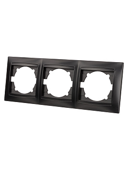Рамка 3-х постовая горизонтальная графит "Лама" TDM