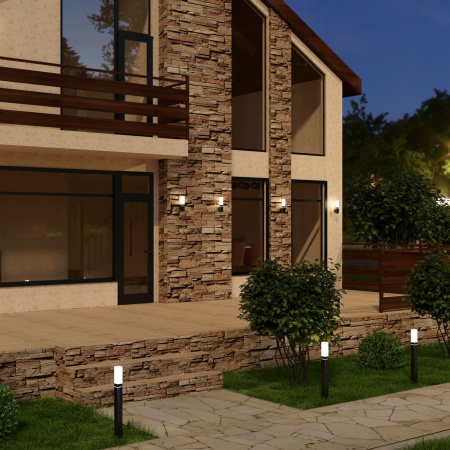 Уличный настенный светодиодный светильник 5Вт 4000К черный IP54 (a052856) Elektrostandard