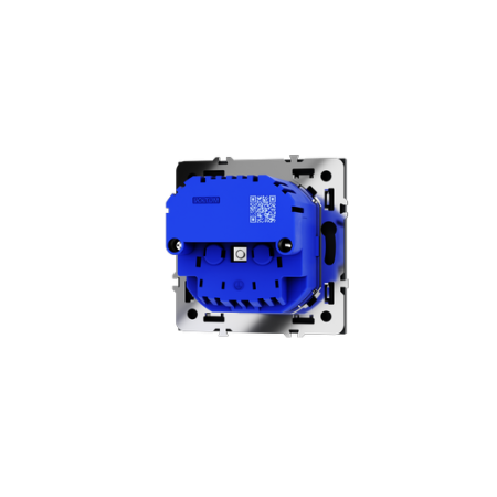 Розетка встраиваемая Voltum S70 с заземлением и защитными шторками, 16А, с USB, A+A, (графит)