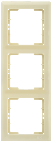 Рамка 3-местная вертикальная РВ-3-БК BOLERO кремовый IEK