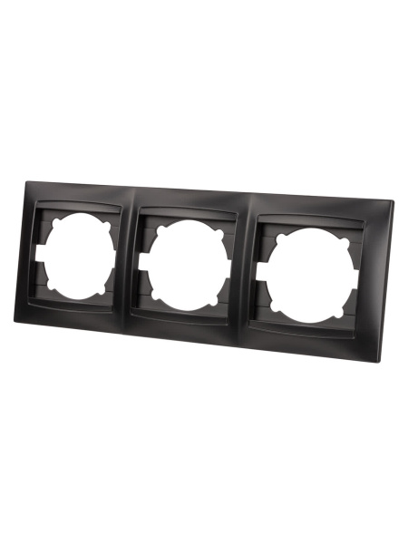 Рамка 3-х постовая горизонтальная графит "Лама" TDM