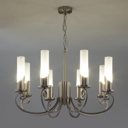 Классическая подвесная люстра 8*E14 60Вт никель IP20 Banci (60117/8 никель) Eurosvet