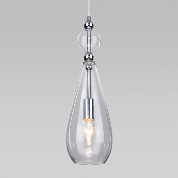 Подвесной светильник с плафоном 1*E14 40Вт хром IP20 (50202/1 прозрачный) Eurosvet