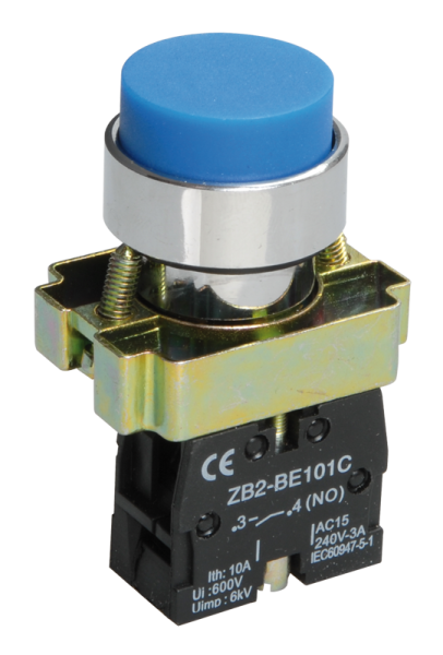 Кнопка управления LAY5-BL61 без подсветки синяя 1з IEK