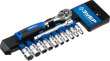 ТМ-12 набор торцовых головок 12 предм. Серия Профессионал. ЗУБР