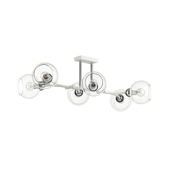 Люстра потолочная E14 6*40W 220V ALANA белый,хром LUMION