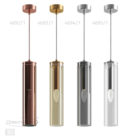 Подвес E14 1*40W KLUM золотой/янтарный ODEON LIGHT