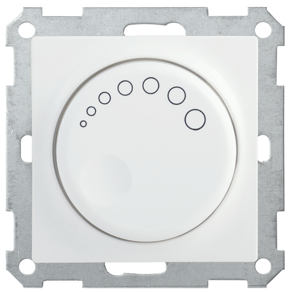 Светорегулятор поворотный с индикацией СС10-1-1-Б 600Вт BOLERO белый IEK