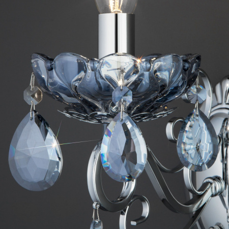 Классическое хрустальное бра 1*E14 60Вт хром IP20 Escada (10109/1 хром) Eurosvet