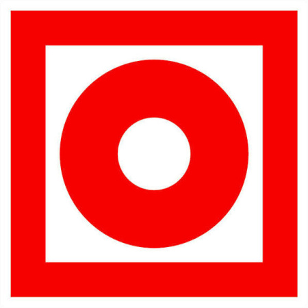 Знак F 10 "Кнопка включения установок (систем) пожарной автоматики" 200х200 мм, пластик с покрытием фотолюминесцентным ГОСТ Р 12,4,026-2001 EKF