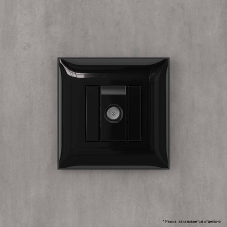 Розетка TV оконечная в стену, "Avanti", "Черный квадрат" DKC