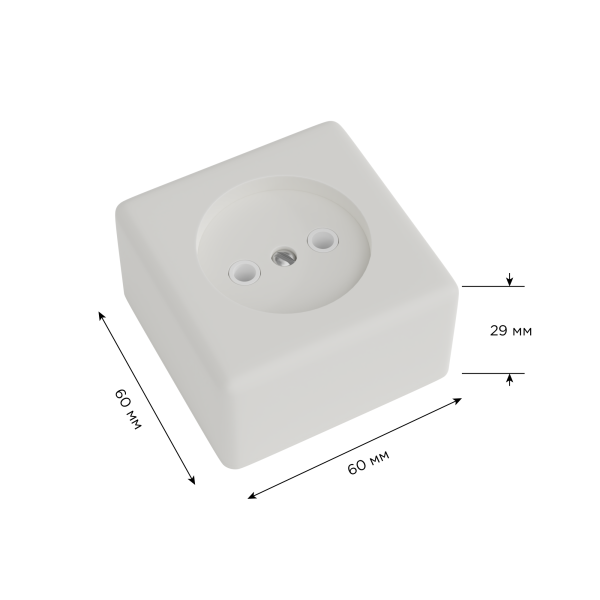 Розетка одноместная открытой установки РА 16-019 с монтажной панелькой, полистирол УХЛ4, 250В, 16А Apeyron