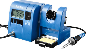 Цифровая паяльная станция 48Вт, 150-450°C, керамический нагреватель, Ceramic ЗУБР