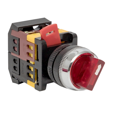 Переключатель ANC-22 3P красный с подсветкой 220В NO+NC PROxima EKF