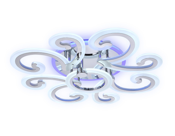 Потолочный светодиодный светильник с пультом FA5146/8+1 CH хром 112W D620*130 (ПДУ РАДИО 2.4G) Ambrella Light