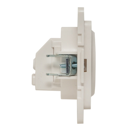 Стокгольм Механизм Розетки 1-местной с/з 16А в/к белый с защ, штор, EKF