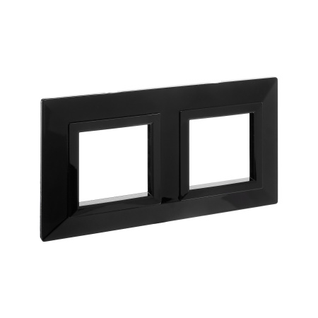 Рамка из металла, "Avanti", черная, 2 поста (4 мод.) DKC