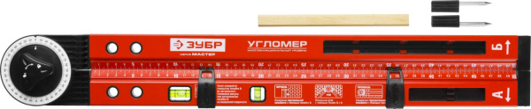Уровень-угломер "Мастер" складной, 2 ампулы (1 поворотная), точность 1мм/м, 500мм ЗУБР