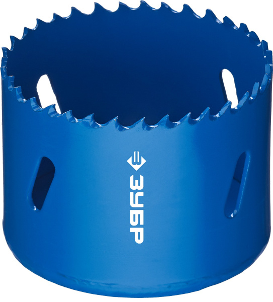 60мм, коронка биметаллическая, быстрорежущая сталь ЗУБР