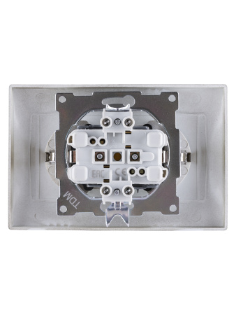 Розетка двойная 2П+З 16А 250В с защ. шт. бронза "Лама" TDM