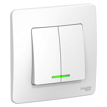 BLANCA Выключатель СУ 2-кл 6А с подсветкой белый IP20 Schneider Electric
