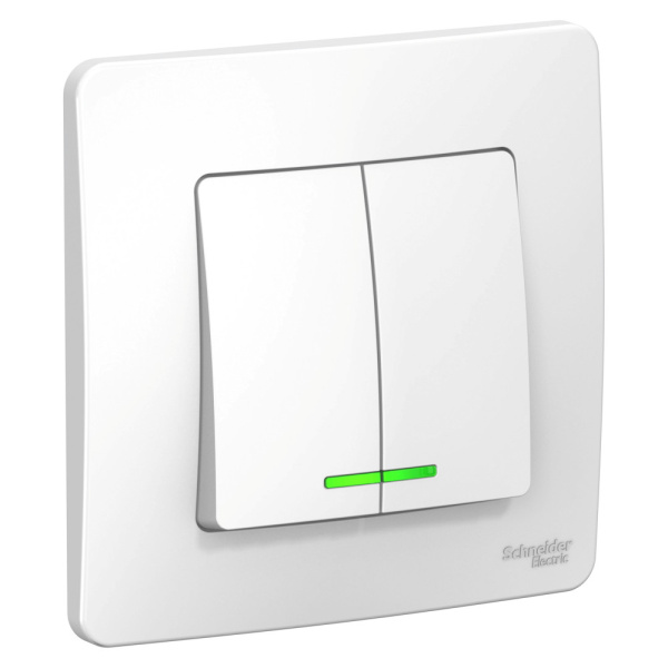 BLANCA Выключатель СУ 2-кл 6А с подсветкой белый IP20 Schneider Electric