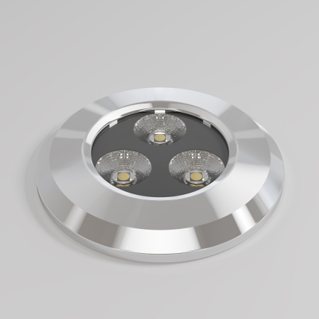 Встраиваемый светильник 3Вт 3000К Серебро IP67 Flash O044DL-L3S3K Outdoor Maytoni