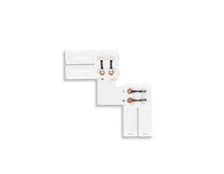 Соединитель угловой L для светодиодной ленты 5050 12/24V (2 конт.) GS6551 (10шт) Ambrella Light