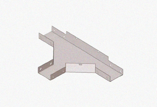 Лоток тройниковый замковый глухой ОТЗГ 300х65 УТ1,5, горячее цинкование, S1,5