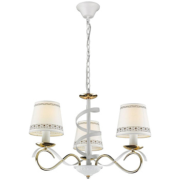 Люстра подвесная Белый, Золото/Белый E14 3*60Вт 732-303-03 VELANTE