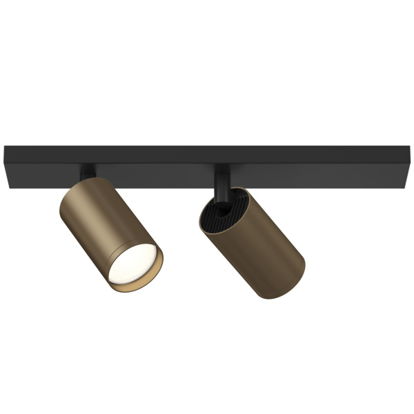 Потолочный светильник 2*GU10 10Вт Черный и Бронза матовая IP20 FOCUS S C051CL-02BBZ Technical