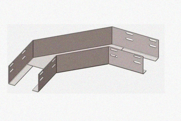 Лоток угловой перфорированный КГ 100х110-90 УТ1,5 поворот на 90, горячее цинкование, S1,5