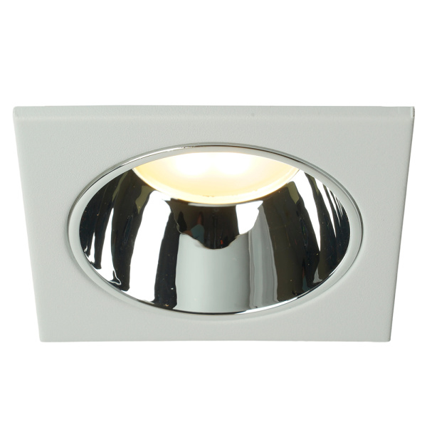 Светильник потолочный встраиваемый, MR16 G5.3, белый + хром DL3112 Feron