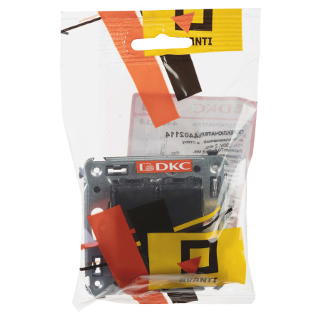 Переключатель двухклавишный в стену, "Avanti", "Черный квадрат" DKC