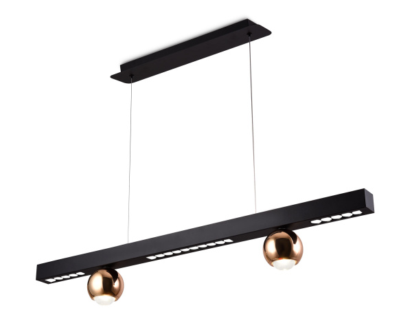 Светильник светодиодный подвесной FL5956 BK/GD черный/золото 4200K 18W 1000*70*1200 (Без ПДУ) Ambrella Light