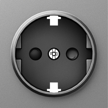 Donel A07 сталь накладка для розетки Schuko с заземлением, со шторками 16A 250 В~,серия DB