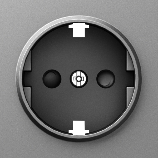 Donel A07 сталь накладка для розетки Schuko с заземлением, со шторками 16A 250 В~,серия DB