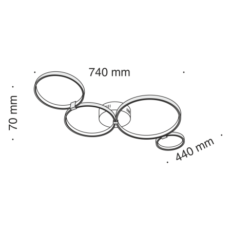 Потолочный светильник 36Вт 3000K Никель IP20 Olympia MOD448-44-N Technical