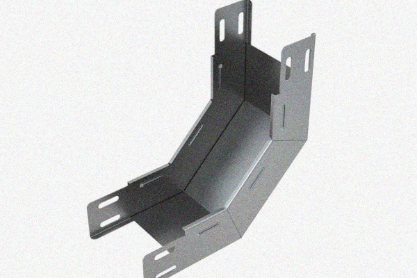 Лоток замковый глухой КПЗГ 200х50-90 УХЛ1 для поворота трассы вверх на 90, оцинкованный лист S1,5