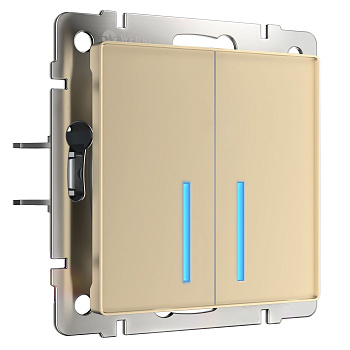 Умный сенсорный выключатель двухклавишный СУ IP20 Werkel