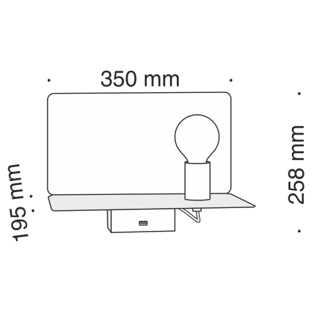 Бра 1*E27 60Вт Черный IP20 Rack C182-TL-01-B Technical
