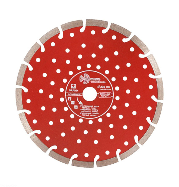 Диск алмазный отрезной 230*22,23 Сегментный серия Grand hot press GUS726 Trio-Diamond